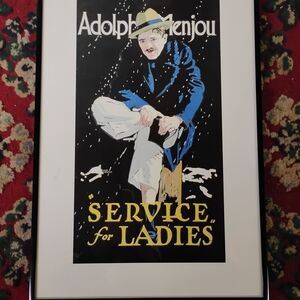 Vintage 'Service for Ladies' Framed Poster from the 1932 British Film